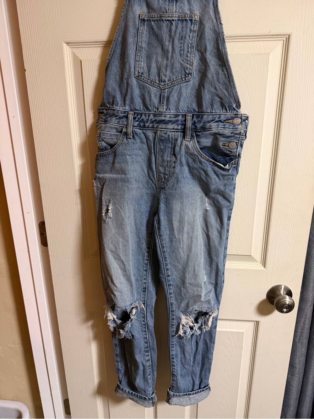 Levi's Light Blue Denim Overalls with Red Label